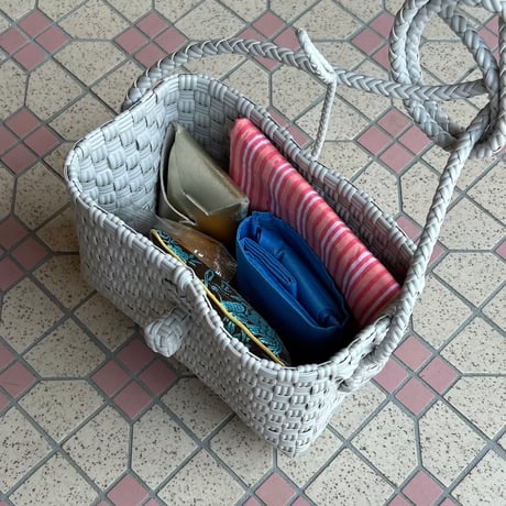 【7月6日(月)〜7月10日(金)発送】 Bag×Handkerchief［H］Hello bag ' gingham ' _ Earl Grey Milk Tea
