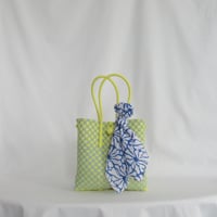 【6月29日(月)〜7月3日(金)発送】 Bag×Handkerchief［F］Gummy bag ' gingham ' (Size : S) _Lemongrass