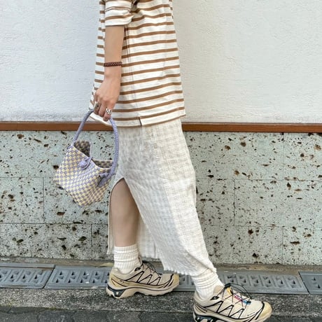 【7月13日(月)〜7月17日(金)発送】 BÉBÉ BAG No.6 ' gingham ' _Earl Grey Milk Tea