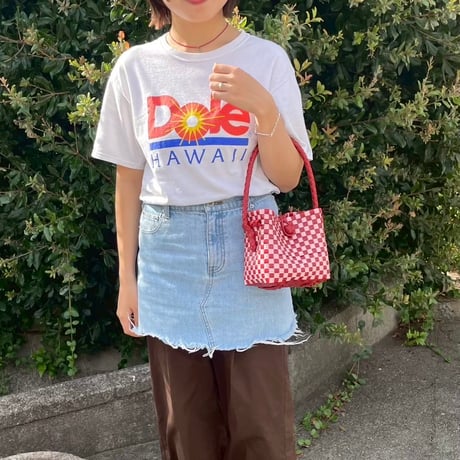 【6月8日(月)〜6月12日(金)発送】 BÉBÉ BAG No.4 ' gingham ' _Poppy