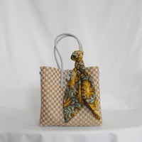 【6月8日(月)〜6月12日(金)発送】 Bag×Handkerchief［F］' gingham ' (Size : S) _Moon