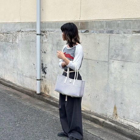 【10月26日(月)〜10月30日(金)発送】 BOSTON BAG No.33 'gingham' _ Milky Purple Fizz