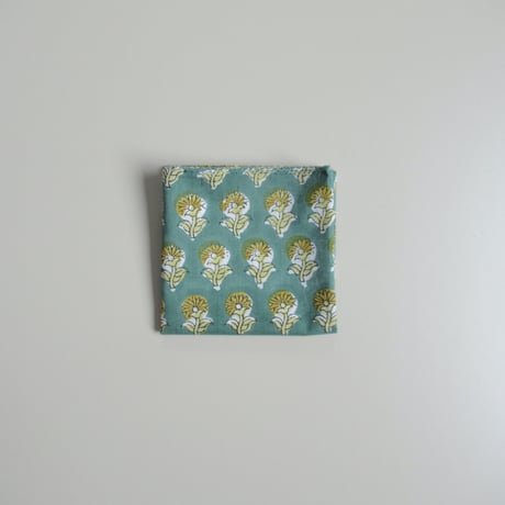【7月13日(月)〜7月17日(金)発送】 Indian Cotton Handkerchief [G] -DG26