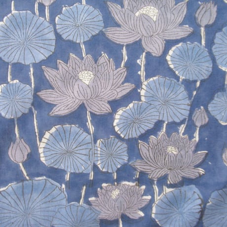 【6月22日(月)〜6月26日(金)発送】  Indian Cotton Handkerchief [F] -BLUE57