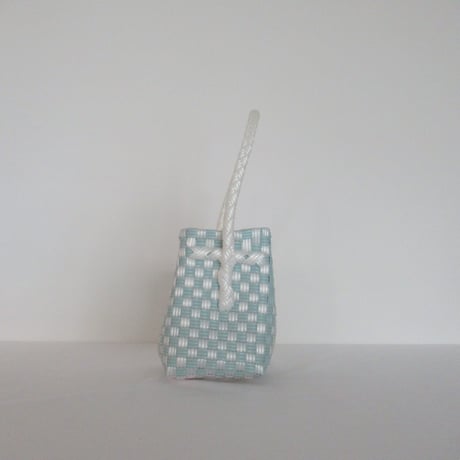 【10月26日(月)〜10月30日(金)発送】 BÉBÉ BAG No.15 ' gingham ' _ Dusty Blue Fizz