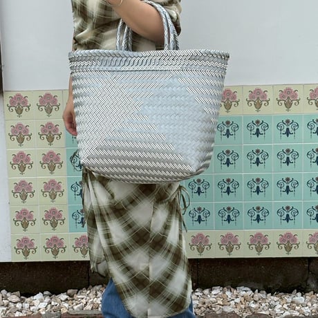 mekearisa メケアリバッグ　Lサイズ mekearisa メケアリサ かごバッグ Lサイズ ブラウン Gummybag