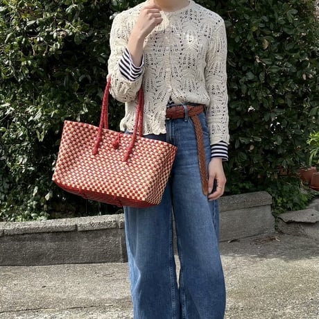 【10月26日(月)〜10月30日(金)発送】 BOSTON BAG No.28 'gingham' _ Apple Pie