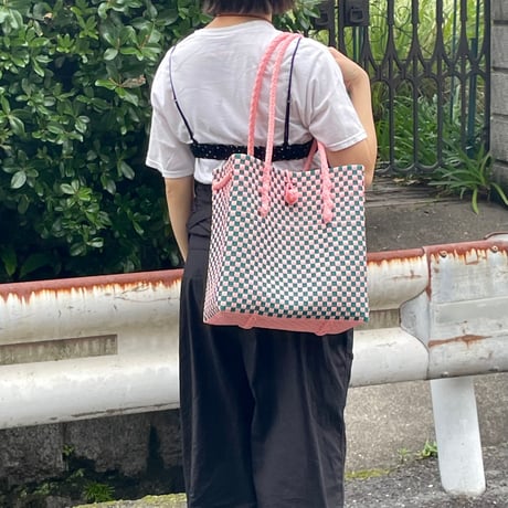 【6月22日(月)〜6月26日(金)発送】 Gummy Bag No.16 (Size: M) ' gingham ' _Guava
