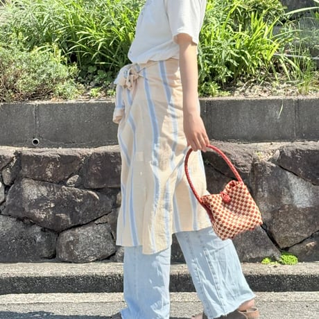 【7月13日(月)〜7月17日(金)発送】 BÉBÉ BAG No.5 ' gingham ' _Apple Pie