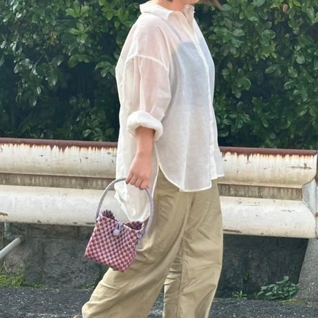 【6月15日(月)〜6月19日(金)発送】 BÉBÉ BAG No.11 ' gingham ' _Humid Cherry