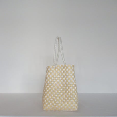 【10月26日(月)〜10月30日(金)発送】 BOSTON BAG No.31 'gingham' _ Custard Fizz