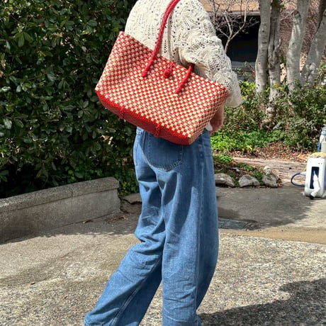 【6月8日(月)〜6月12日(金)発送】 BOSTON BAG No.21 'gingham' _ Apple Pie