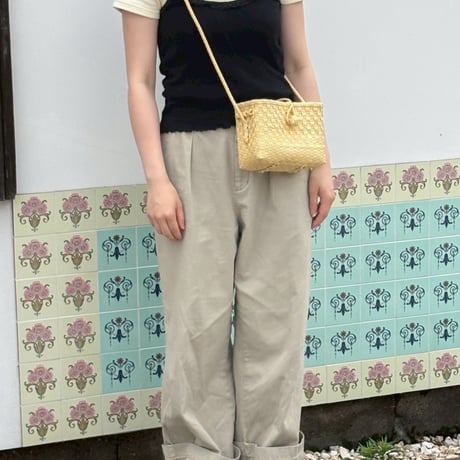 【6月22日(月)〜6月26日(金)発送】 Hello Bag  No.4 _Custard