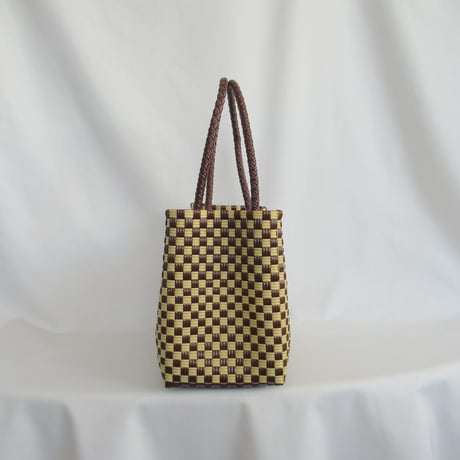 【10月26日(月)〜10月30日(金)発送】 BOSTON BAG No.10 'gingham' _Hazelnut