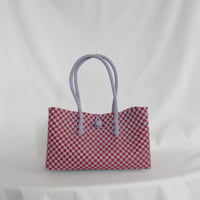 【6月8日(月)〜6月12日(金)発送】 BOSTON BAG No.27 'gingham' _ Humid cherry