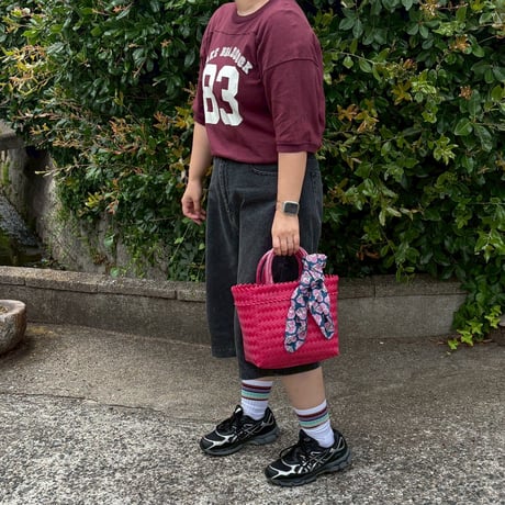 【6月22日(月)〜6月26日(金)発送】 Bag×Handkerchief［E］Mekearibag (Size : S) _ Cassis