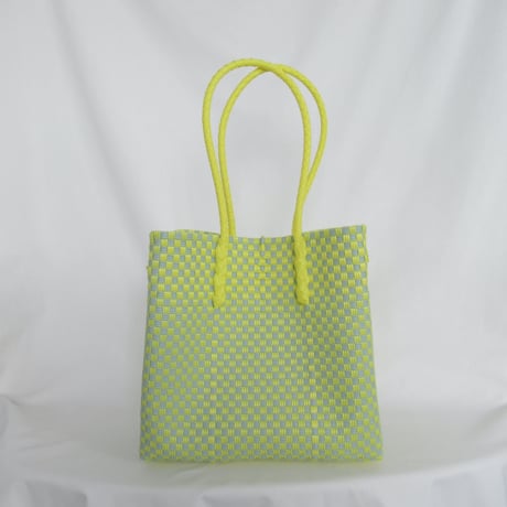 【8月10日(月)〜順次発送】 Gummy Bag No.27 (Size: L) ' gingham ' _Lemongrass