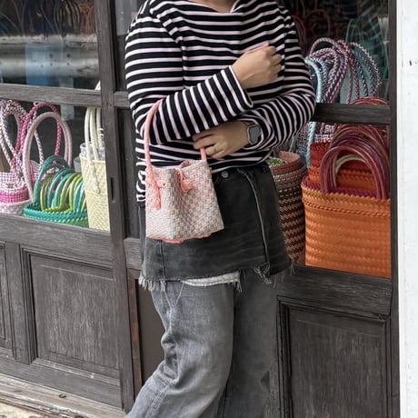 【10月26日(月)〜10月30日(金)発送】 BÉBÉ BAG No.10 ' gingham ' _Cotton Candy