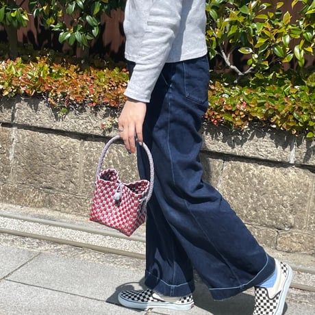 【6月15日(月)〜6月19日(金)発送】 BÉBÉ BAG No.11 ' gingham ' _Humid Cherry