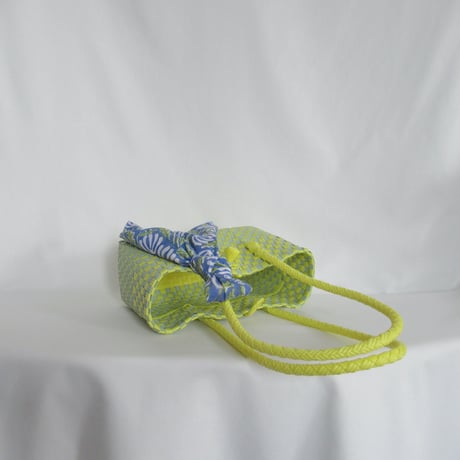 【6月8日(月)〜6月12日(金)発送】 Bag×Handkerchief［H］Panini 'gingham'_Lemongrass