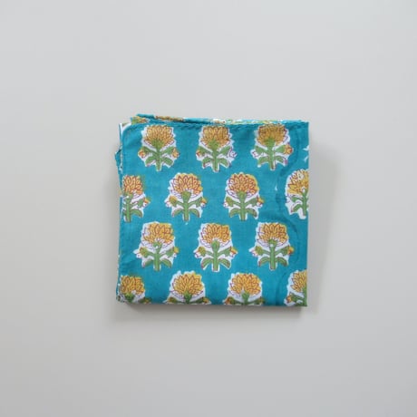 【6月15日(月)〜6月19日(金)発送】 Indian Cotton Handkerchief [G] - GREEN71