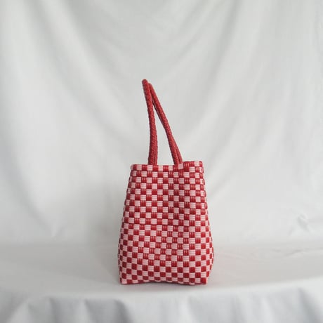 【6月8日(月)〜6月12日(金)発送】 BOSTON BAG No.14  'gingham' _ Poppy