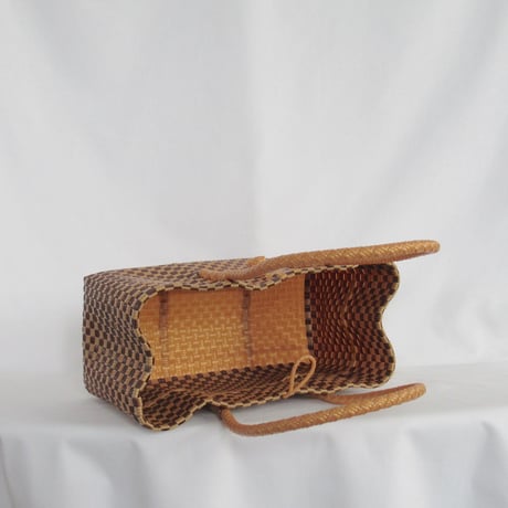 【7月13日(月)〜7月17日(金)発送】 BOSTON BAG No.17  'gingham' _Caramel Mocha