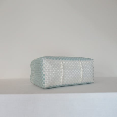 【10月26日(月)〜10月30日(金)発送】 BOSTON BAG No.32 'gingham' _ Dusty Blue Fizz