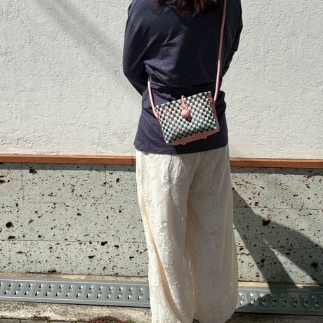 【6月8日(月)〜6月12日(金)発送】 Hello Bag No.25 ' gingham '_Guava
