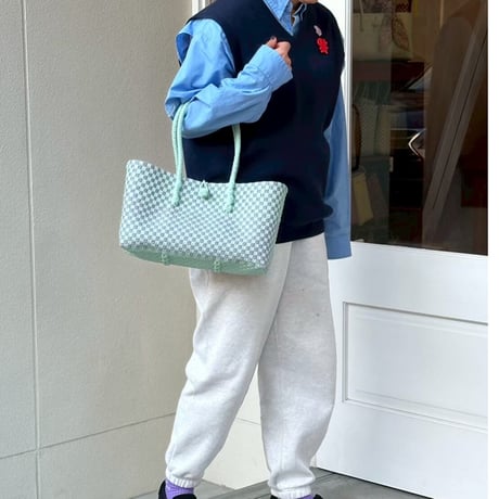 【10月26日(月)〜10月30日(金)発送】 BOSTON BAG No.15  'gingham' _Orchid Dew