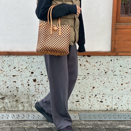 メケアリサ　Gummy Bag Mサイズ gingham 　70's 　新品 み*ん様 MEKEARISA gummybagM 70's mekearisa メケアリサ GUMMY BAG