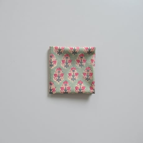 【6月8日(月)〜6月12日(金)発送】 Indian Cotton Handkerchief ［G] - GREEN70