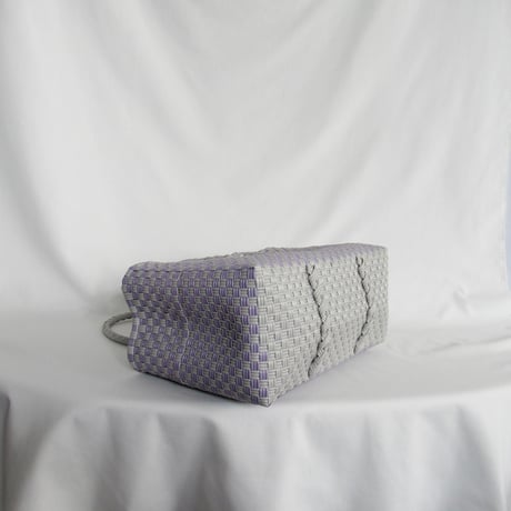 【7月27日(月)〜7月31日(金)発送】 BOSTON BAG No.32  'gingham' _ Purple Clay