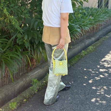 【6月15日(月)〜6月19日(金)発送】 BÉBÉ BAG No.13 ' gingham ' _Lemongrass