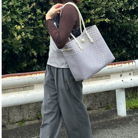 【11月2日(月)〜11月6日(金)発送】Gummy Bag No.501 (Size: L) ' gingham ' _Milky Purple Fizz