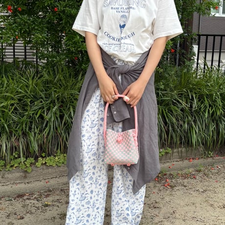 【6月22日(月)〜6月26日(金)発送】 BÉBÉ BAG No.14 ' gingham ' _Cotton Candy