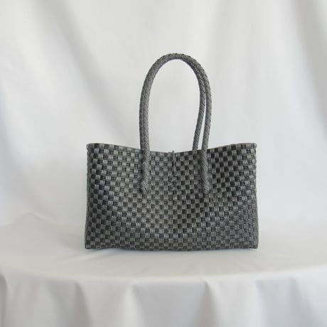 【10月26日(月)〜10月30日(金)発送】 BOSTON BAG No.9  'gingham' _Charcoal Clay