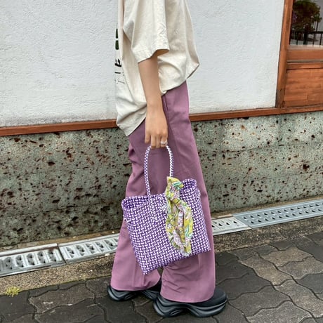 【6月29日(月)〜7月3日(金)発送】 Bag×Handkerchief［E］Gummybag (Size : S) _Echalote Purple (soft)