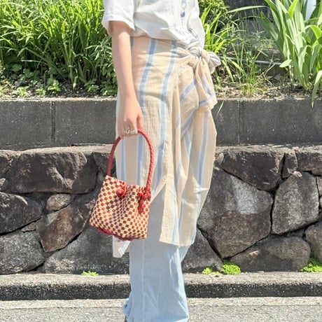 【7月13日(月)〜7月17日(金)発送】 BÉBÉ BAG No.5 ' gingham ' _Apple Pie