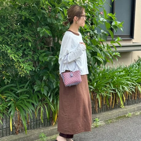 【7月21日(火)〜7月24日(金)発送】 Hello Bag No.26 ' gingham '_Humid Cherry