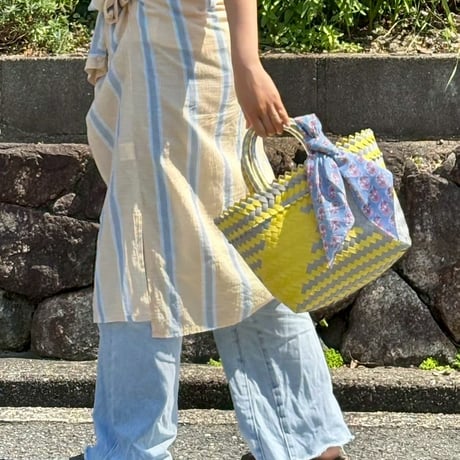 【6月29日(月)〜7月3日(金)発送】 Indian Cotton Handkerchief [K] - BLUE56