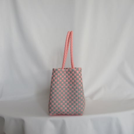 【6月22日(月)〜6月26日(金)発送】 BOSTON BAG No.32 'gingham'  _ Cotton Candy