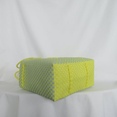 【8月10日(月)〜順次発送】 Gummy Bag No.27 (Size: L) ' gingham ' _Lemongrass