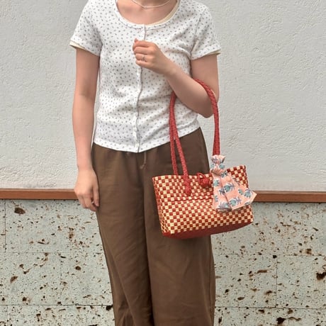 【6月8日(月)〜6月12日(金)発送】 Bag×Handkerchief［I］Panini 'gingham'_Apple Pie