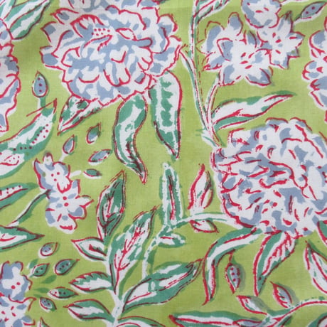 【8月3日(月)〜8月7日(金)発送】 Indian Cotton Handkerchief [I] - GREEN43