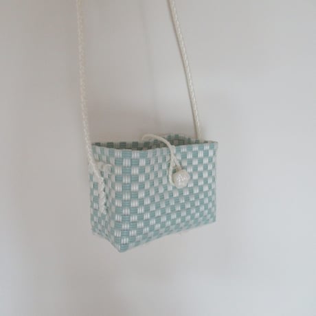 【10月26日(月)〜10月30日(金)発送】 Hello Bag No.20 ' gingham '_ Dusty Blue Fizz