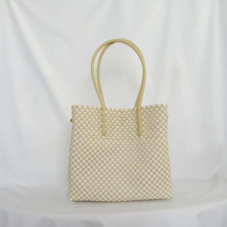 【6月15日(月)〜6月19日(金)発送】 Gummy Bag No.23 (Size: L) ' gingham ' _Milk Crepe