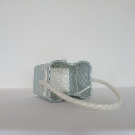 【10月26日(月)〜10月30日(金)発送】 BÉBÉ BAG No.15 ' gingham ' _ Dusty Blue Fizz