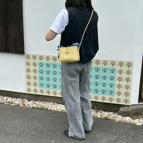 【6月22日(月)〜6月26日(金)発送】 Bag×Handkerchief［I］Hello bag _ Custard