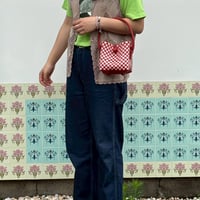 【6月29日(月)〜7月3日(金)発送】 BÉBÉ BAG No.4 ' gingham ' _Poppy